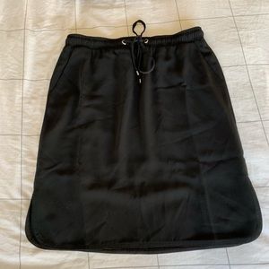 Ann Taylor Black Jogger Drawstring Skirt NWT